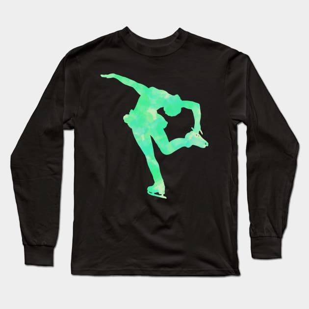 Figure skating (catch foot layback spin) Long Sleeve T-Shirt by Becky-Marie